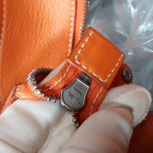 Celine Boogie Orange Leather Handbag - Picture 15 of 16